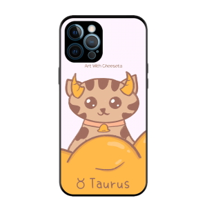 金牛座 Taurus 玻璃面手機殼-01-01Cheeseta星座系列 手機殼 電話殼 原創 可愛 卡通 送禮 生日禮物